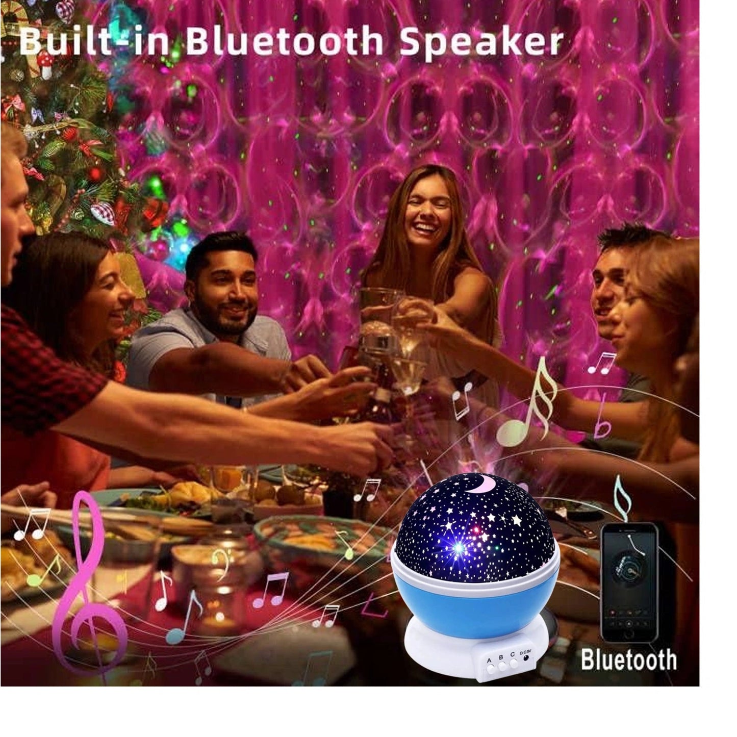 Colour Changing Star Master Rotating Projection Night Lamp | Galaxy Sky Projector with Music & Timer for Kids & Bedroom