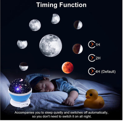 Colour Changing Star Master Rotating Projection Night Lamp | Galaxy Sky Projector with Music & Timer for Kids & Bedroom