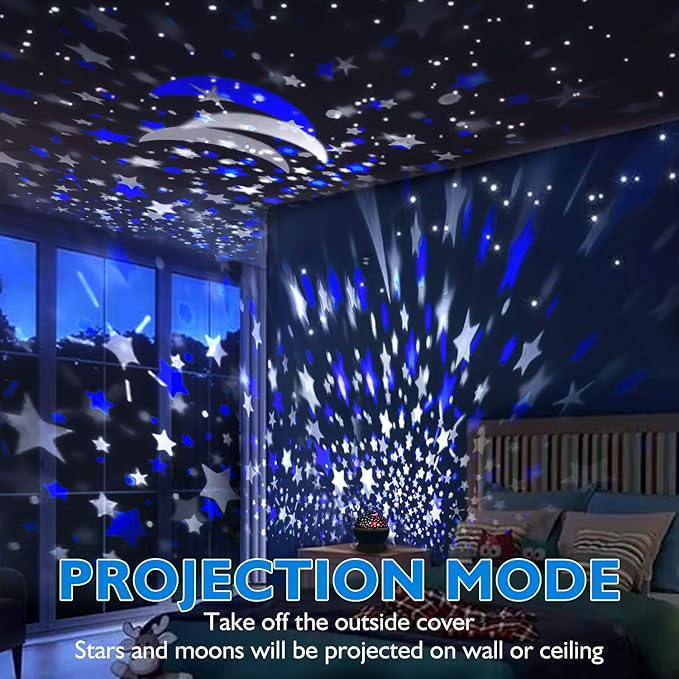 Colour Changing Star Master Rotating Projection Night Lamp | Galaxy Sky Projector with Music & Timer for Kids & Bedroom